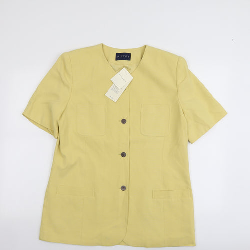 Alexon Womens Yellow Jacket Size 16 Button