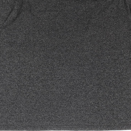 Marks and Spencer Boys Grey Cotton Basic T-Shirt Size 13-14 Years Round Neck Button
