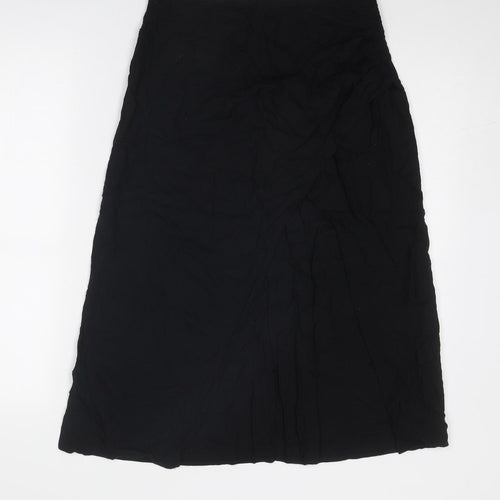 ASOS Womens Black Viscose Swing Skirt Size 10 Zip
