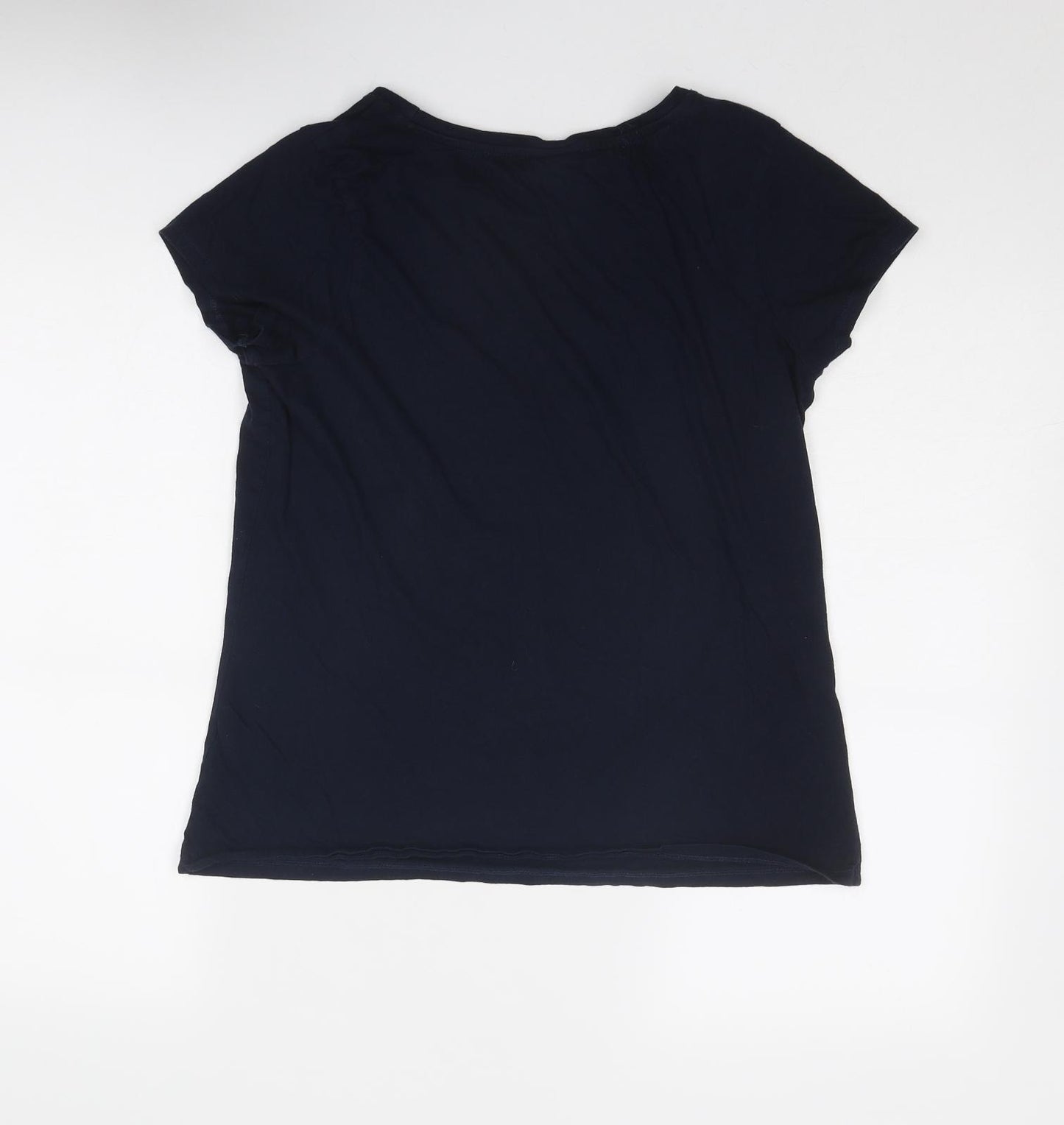 Disney Womens Blue Polyester Basic T-Shirt Size 12 Round Neck - Snow White
