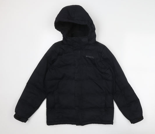 Mountain Warehouse Boys Black Quilted Jacket Size 11-12 Years Zip