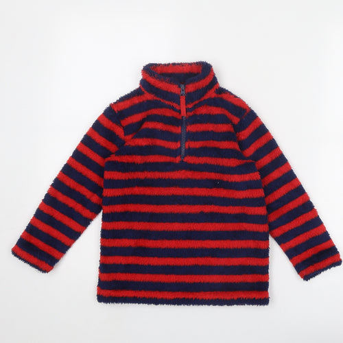 Avenue Boys Blue Striped Polyester Pullover Sweatshirt Size 5-6 Years Zip