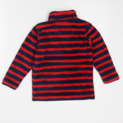 Avenue Boys Blue Striped Polyester Pullover Sweatshirt Size 5-6 Years Zip