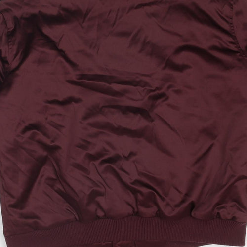 Soaked in Luxury Mens Purple Bomber Jacket Jacket Size XL Zip