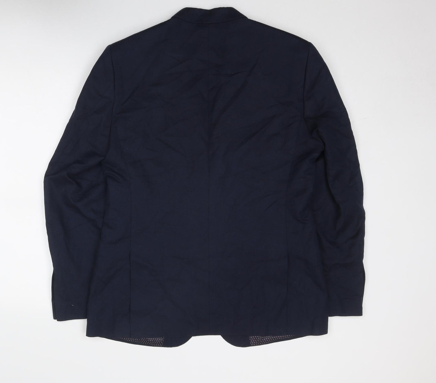 Spitalfields Mens Blue Cotton Jacket Suit Jacket Size 40 Regular