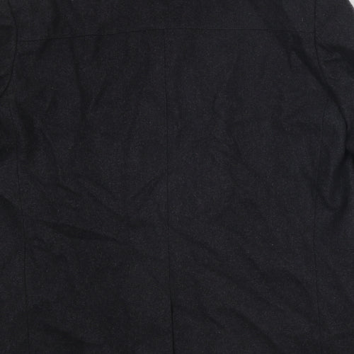Jack Reid Mens Grey Pea Coat Coat Size XL Button