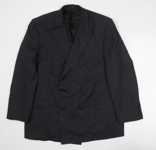 ROY ROBSON Mens Grey Polyester Jacket Suit Jacket Size 44 Regular