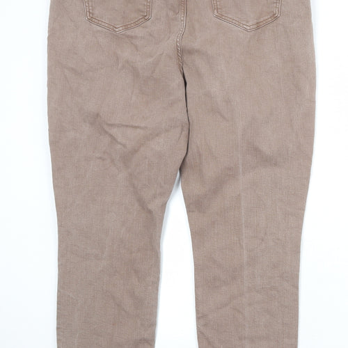 River Island Womens Brown Cotton Skinny Jeans Size 20 Regular Zip