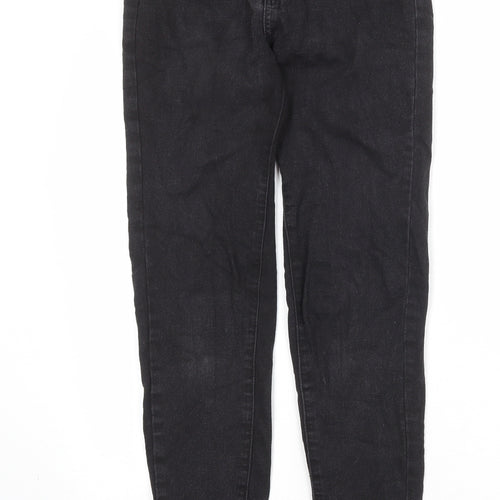 Boohoo Womens Black Cotton Skinny Jeans Size 8 Regular Zip