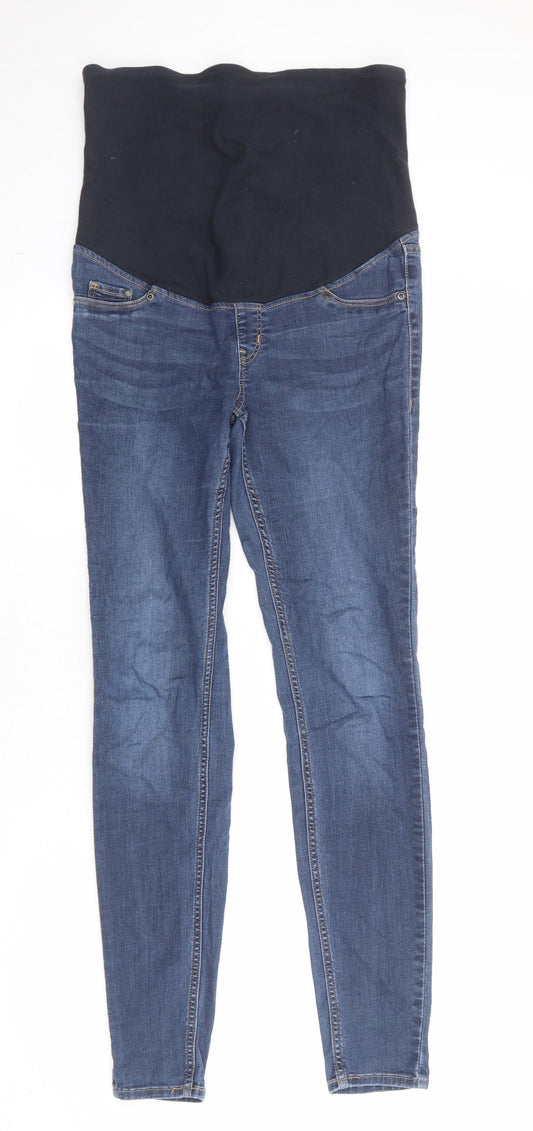 H&M Womens Blue Cotton Skinny Jeans Size 10 Regular