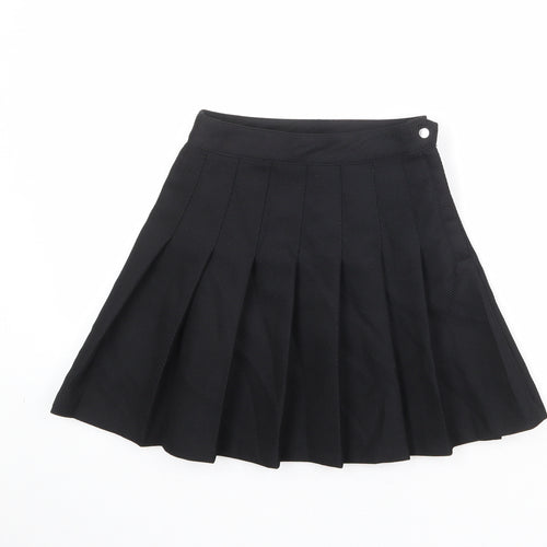 Divided by H&M Womens Black Polyester Pleated Skirt Size 4 Zip