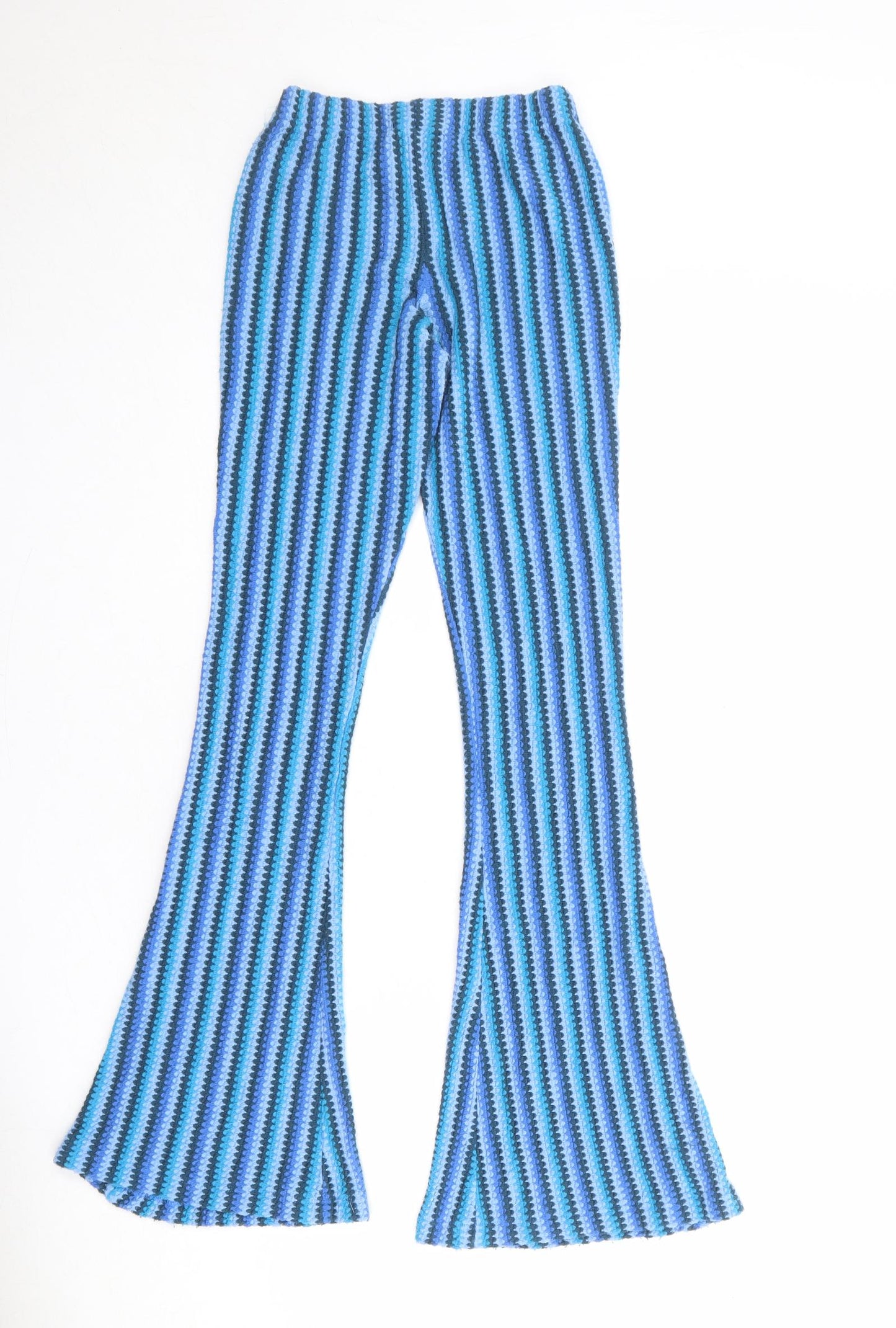 Urban Outfitters Womens Blue Geometric Polyester Jogger Trousers Size XS Regular