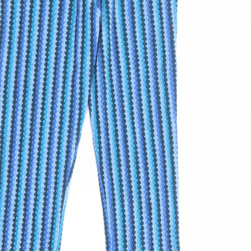 Urban Outfitters Womens Blue Geometric Polyester Jogger Trousers Size XS Regular