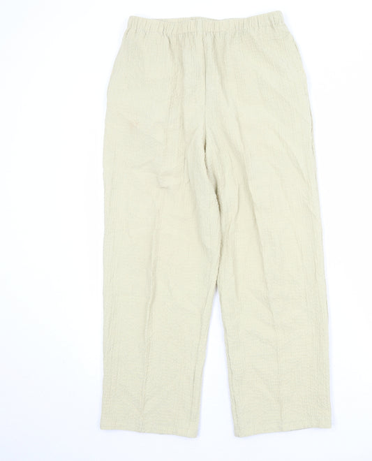 Orvis Womens Beige Viscose Trousers Size S Regular - Textured