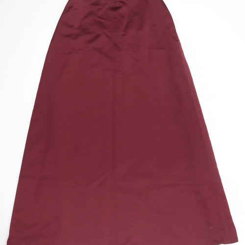 Romantica Womens Red Polyester Maxi Skirt Size 12 Zip