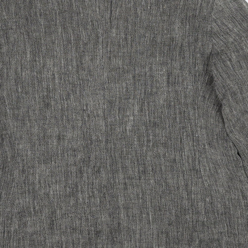 Alex & Co. Womens Grey Geometric Jacket Blazer Size 14 Button