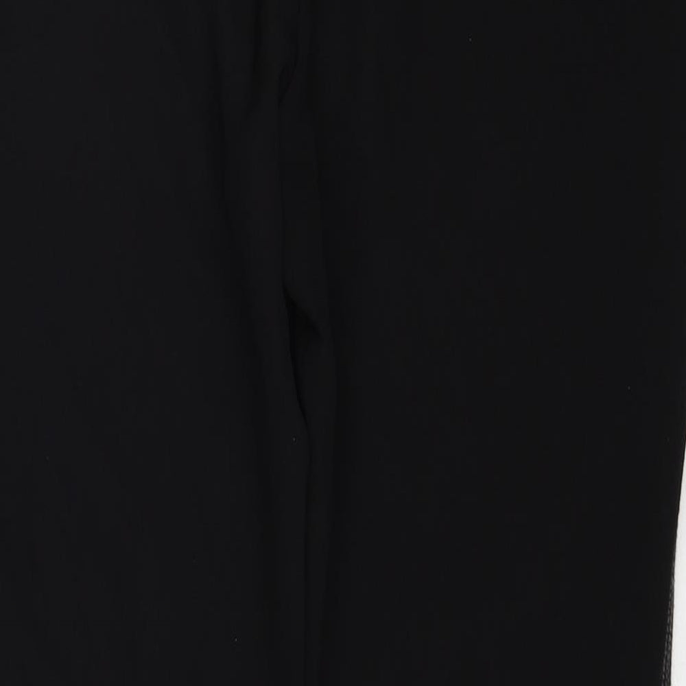 YAYA Womens Black Polyester Trousers Size 10 Regular Zip - Contrast Stitching