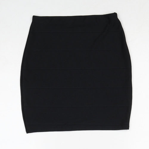 Missguided Womens Black Polyester Bandage Skirt Size 8