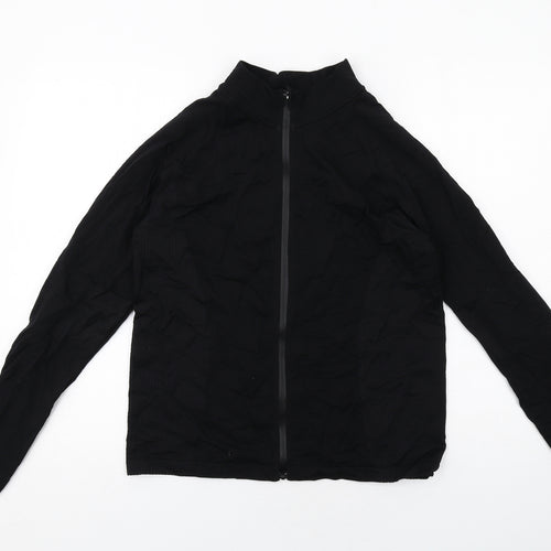 H&M Womens Black Polyamide Full Zip Sweatshirt Size L Zip