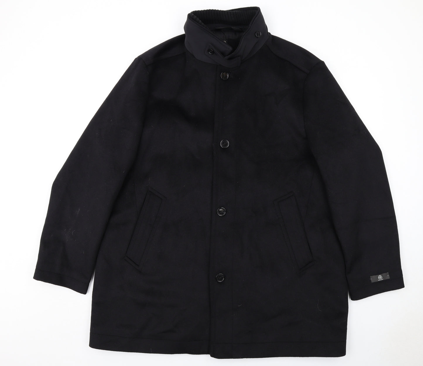 Marks and Spencer Mens Black Pea Coat Coat Size 3XL Zip – Preworn Ltd