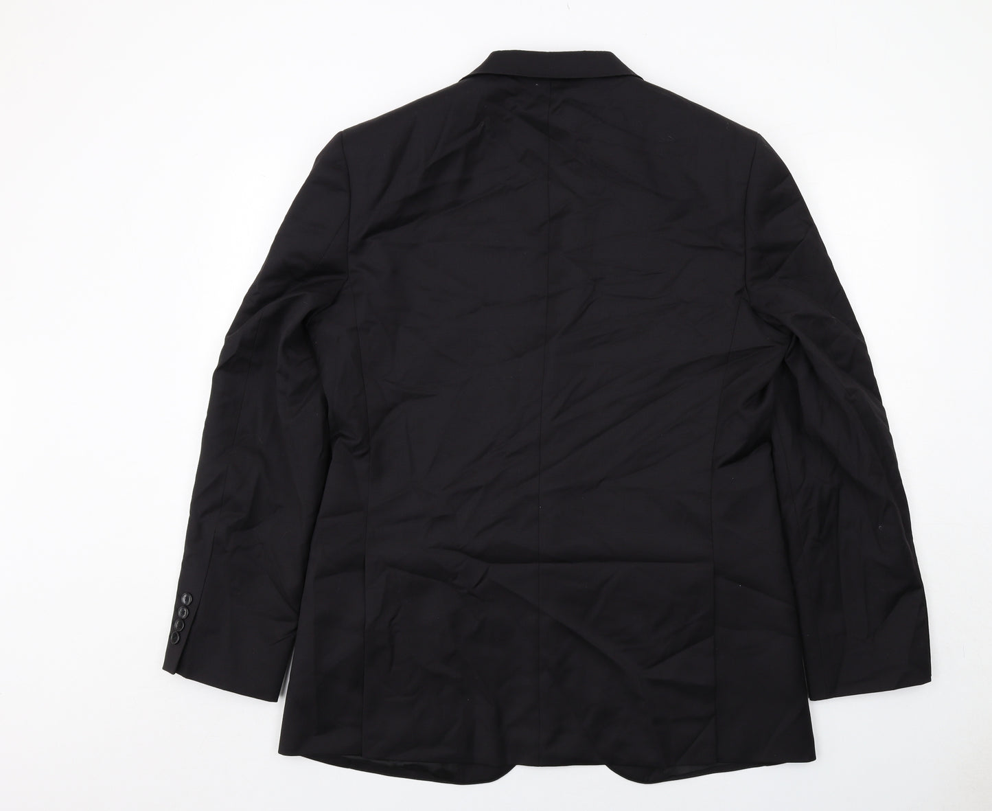 Marks and Spencer Mens Black Wool Jacket Suit Jacket Size 42 Regular