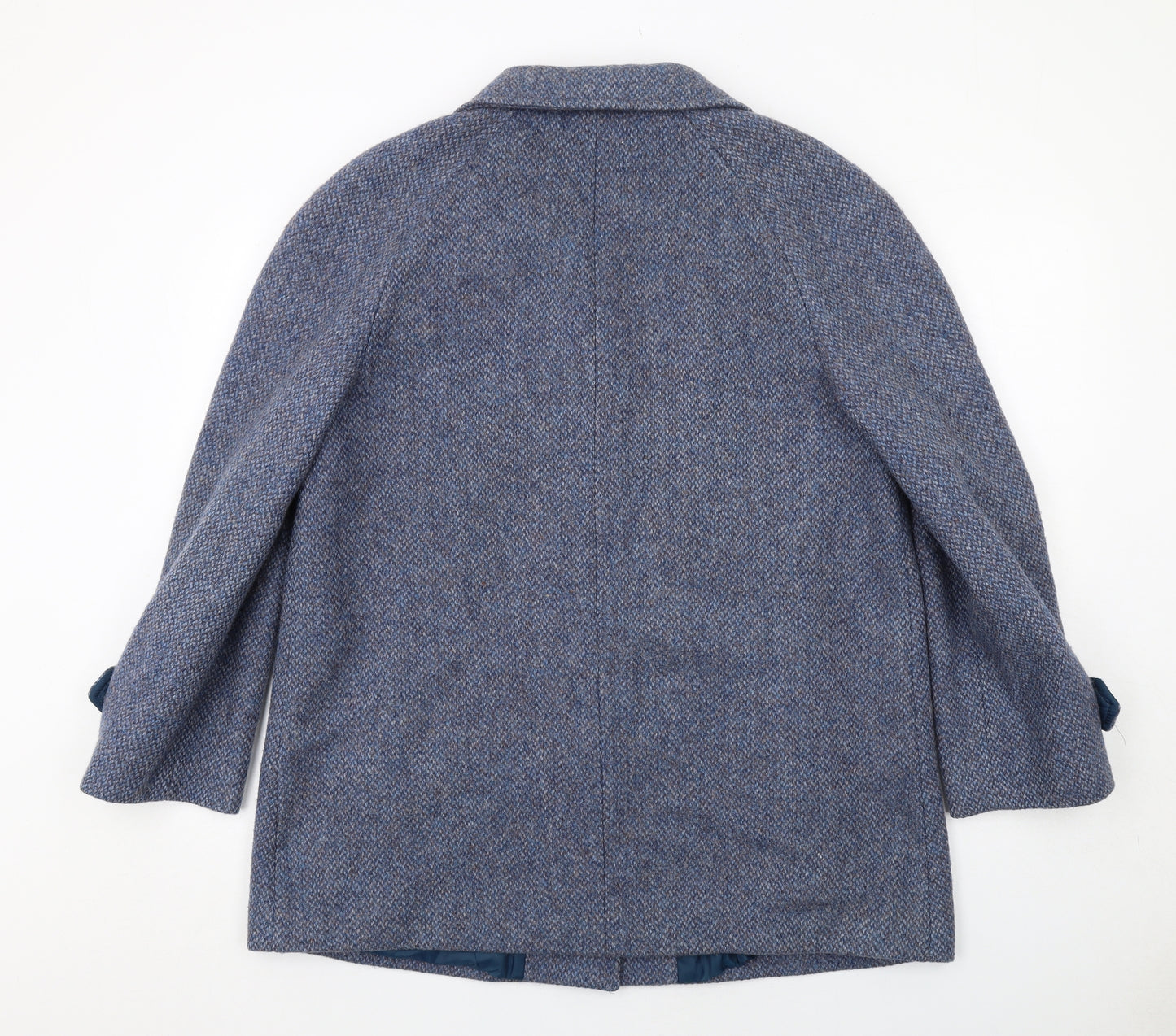 EWM Womens Blue Geometric Jacket Size 18 Button