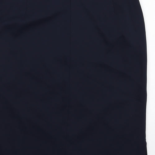 Debenhams Womens Blue Polyester A-Line Skirt Size 16 Zip