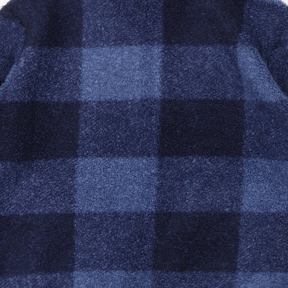 Marks and Spencer Boys Blue Check Jacket Size 12-13 Years Zip