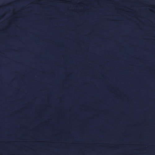 Joules Womens Blue Viscose Basic T-Shirt Size 12 Boat Neck