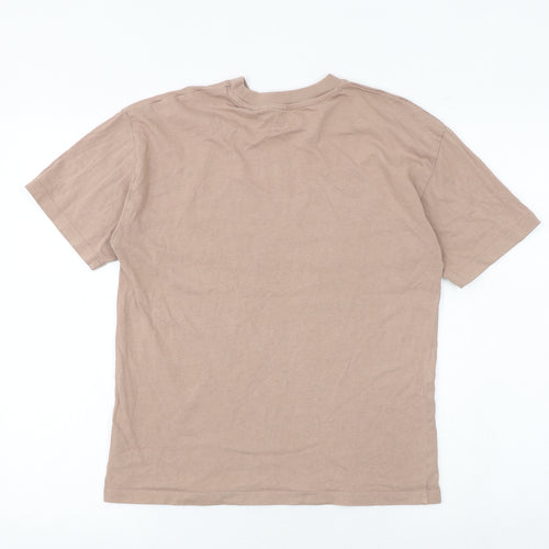 NEXT Boys Brown 100% Cotton Basic T-Shirt Size 11 Years Round Neck Pullover - Skate Of Mind