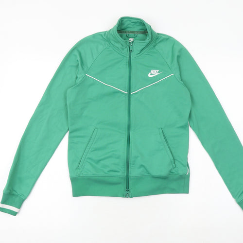 Nike Boys Green Bomber Jacket Jacket Size 11-12 Years Zip