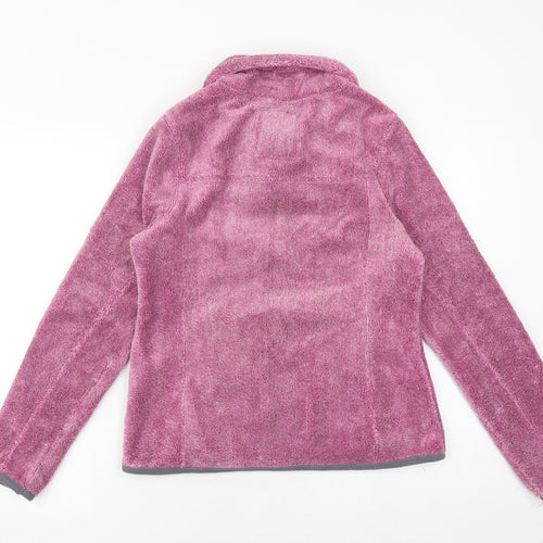 Weird Fish Womens Pink Polyester Pullover Sweatshirt Size 8 Snap
