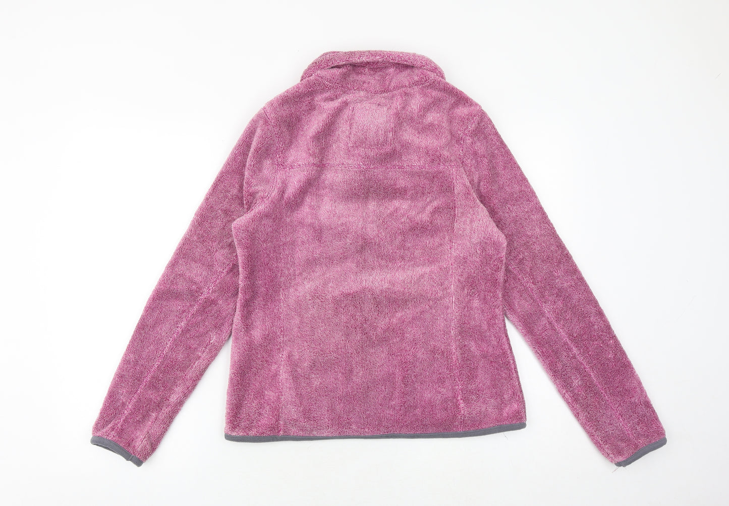 Weird Fish Womens Pink Polyester Pullover Sweatshirt Size 8 Snap
