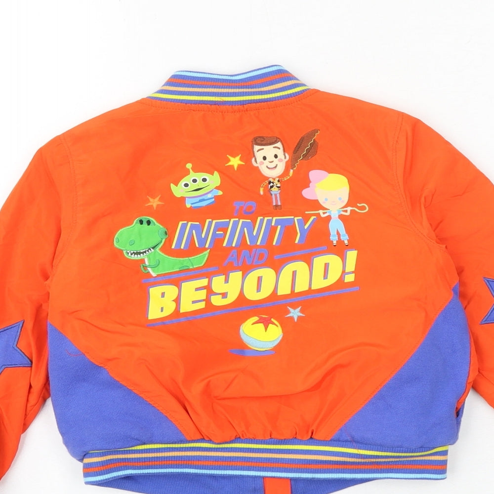 Disney Boys Multicoloured Colourblock Bomber Jacket Jacket Size 3 Years Zip