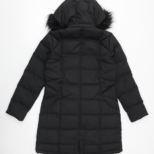 Per Una Womens Black Quilted Coat Size S Zip