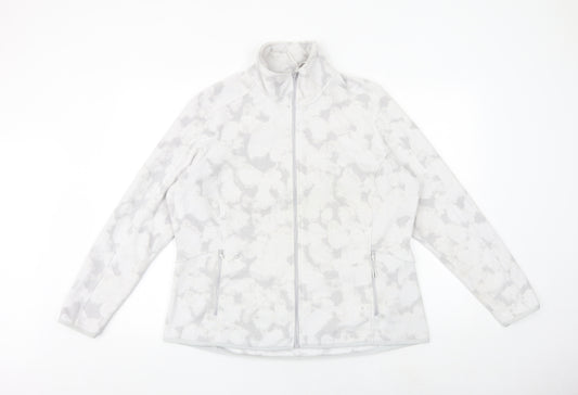 Marks and Spencer Womens Grey Geometric Jacket Size 18 Zip