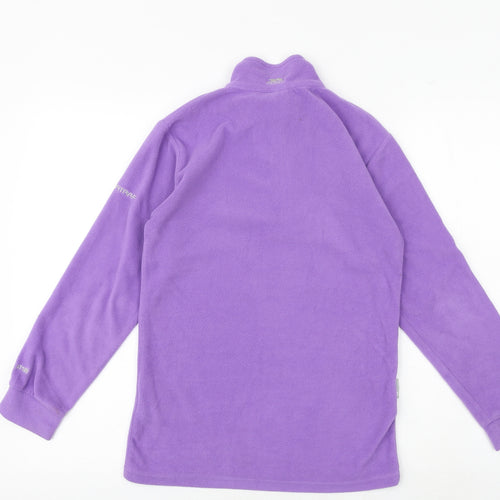 Trespass Girls Purple Polyester Pullover Sweatshirt Size 11-12 Years Zip