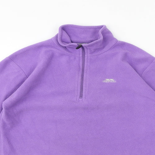 Trespass Girls Purple Polyester Pullover Sweatshirt Size 11-12 Years Zip