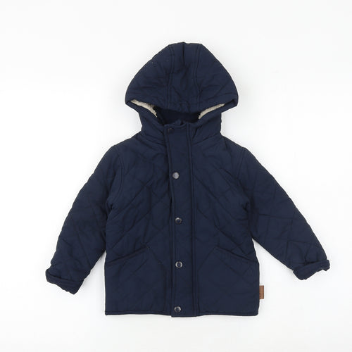 NEXT Boys Blue Quilted Jacket Size 2-3 Years Zip