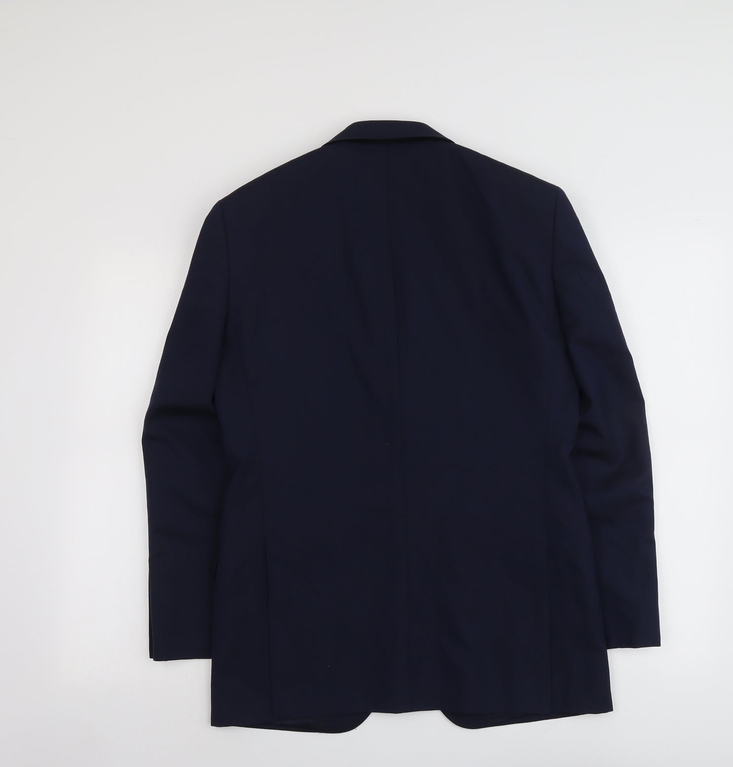 TM Lewin Mens Blue Wool Jacket Suit Jacket Size 40 Regular