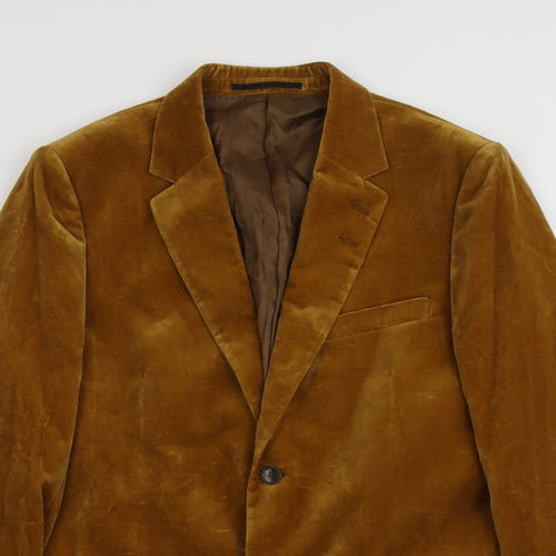 Tiger Sweden Mens Brown Cotton Jacket Blazer Size 44 Regular