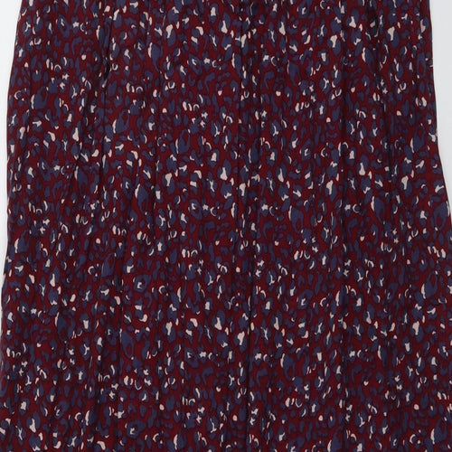 NEXT Womens Purple Animal Print Viscose Peasant Skirt Size 10 - Leopard Pattern