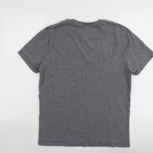 DKNY Mens Grey Cotton T-Shirt Size L Round Neck - DKNY JEANS 89
