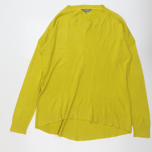 Principles Womens Yellow Round Neck Acrylic Pullover Jumper Size 14