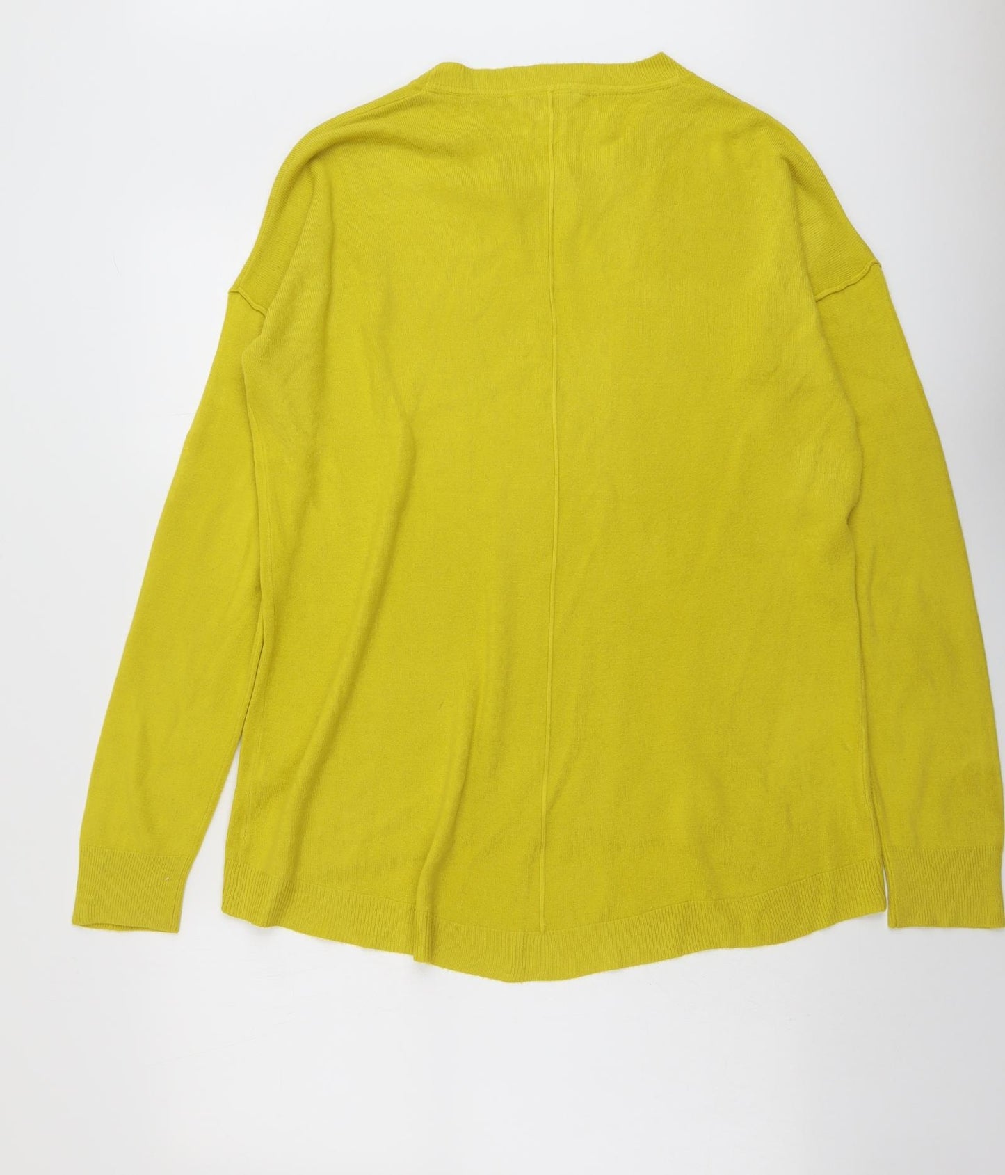Principles Womens Yellow Round Neck Acrylic Pullover Jumper Size 14