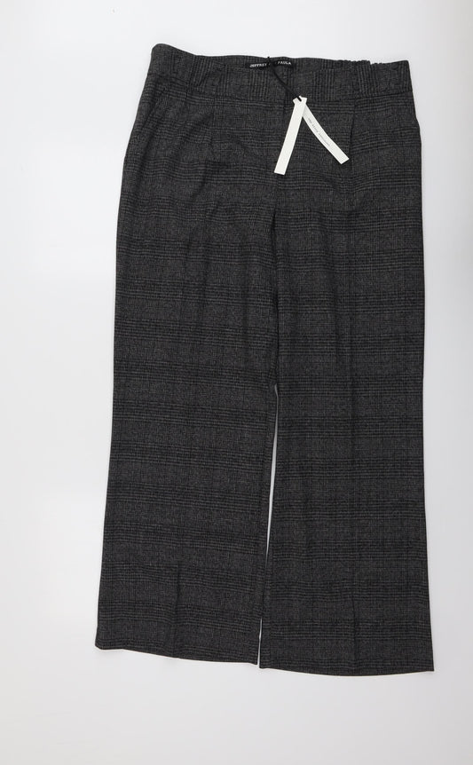 Jeffrey and Paula Womens Black Plaid Polyester Dress Pants Trousers Size 18 L29 in Regular Button