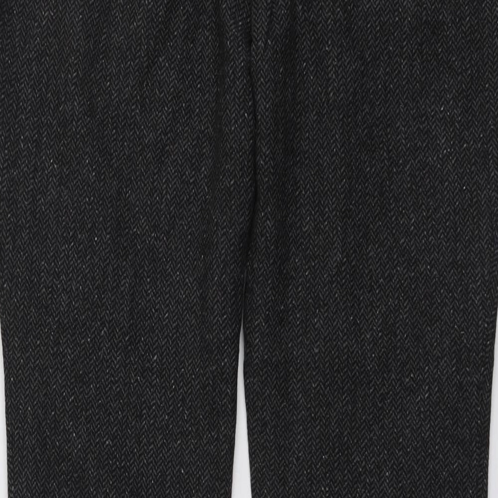 Esprit Womens Black Wool Trousers Size 14 L29 in Regular Button