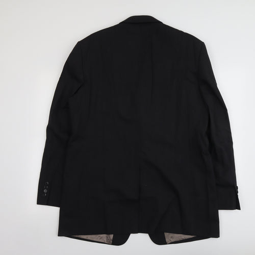 Marks and Spencer Mens Black Wool Jacket Suit Jacket Size 44 Regular