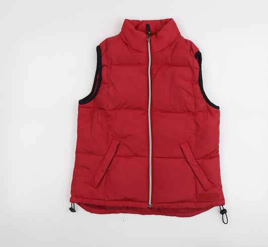River Island Womens Red Gilet Jacket Size S Zip
