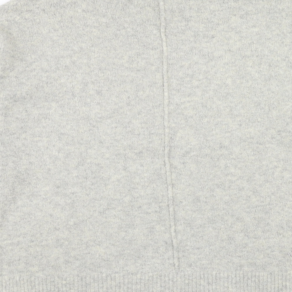 Marks and Spencer Womens Grey High Neck Polyamide Pullover Jumper Size L